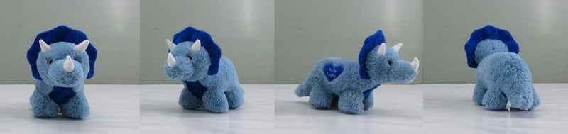 Valentine's Day Blue Plush Dinosaur Stuffed Toy Gift, 14.5-in Q3