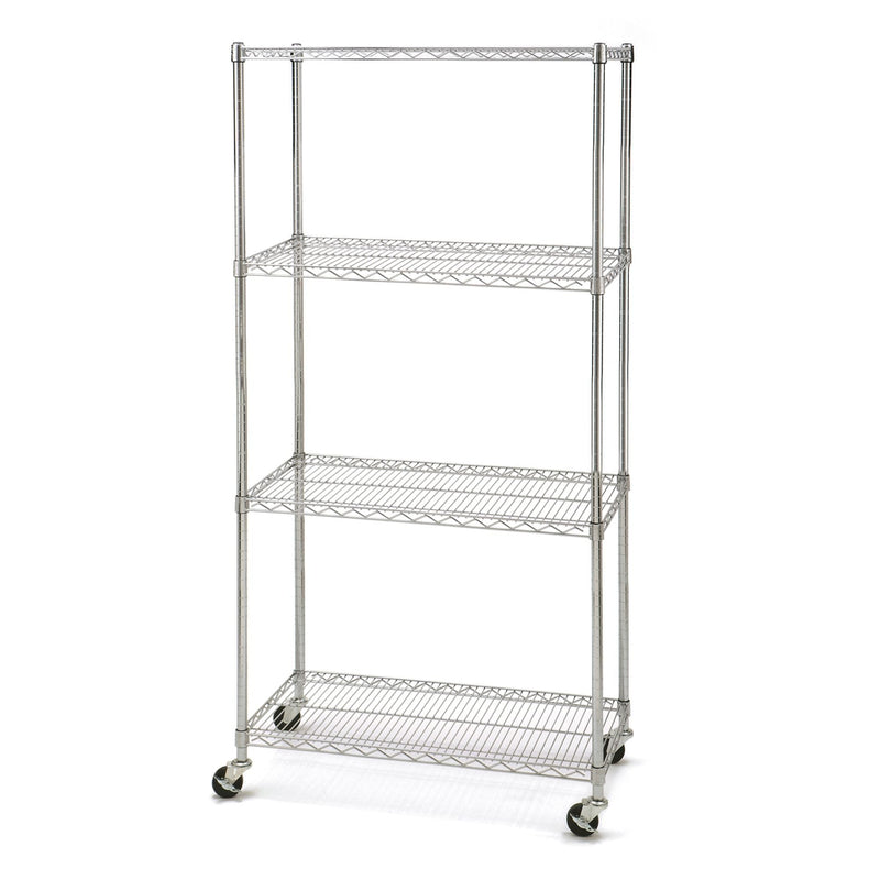 Vancouver Classic 4-Tier NSF Shelving, 36-in x 18-in x 72-in, Chrome W0