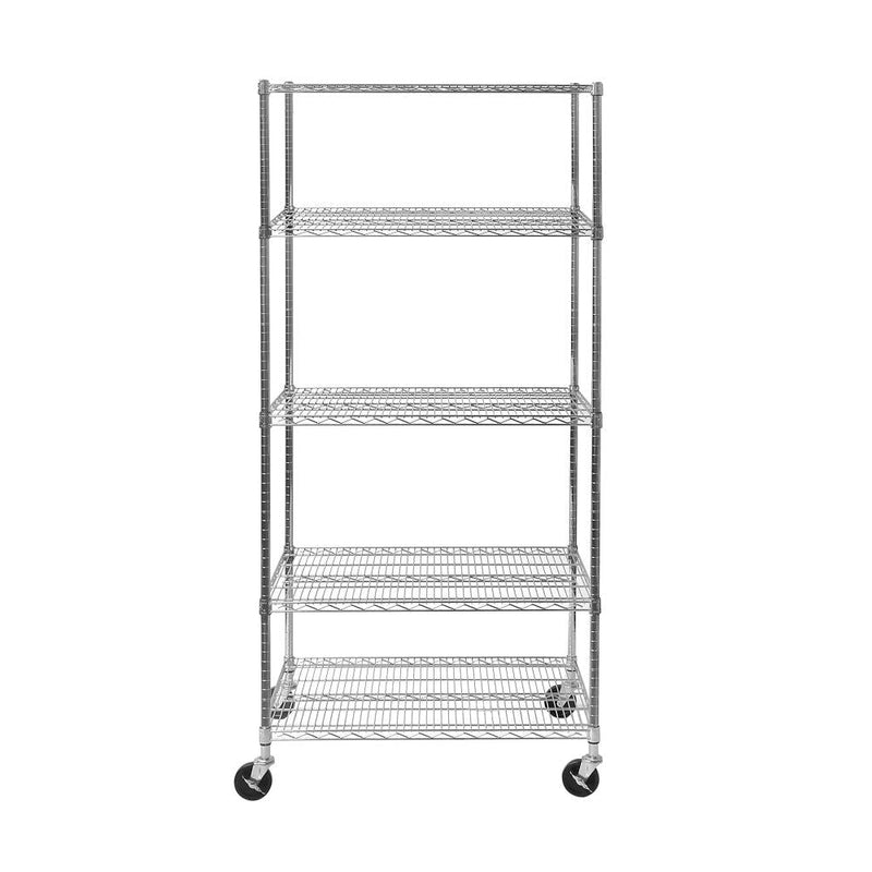 Vancouver Classics 5-Tier Shelving, 36-in x 24-in x 72-in, Chrome H7