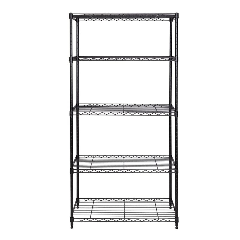 Vancouver Classics 5-Tier Steel Shelving, 30-in x 14-in x 60-in, Black K8