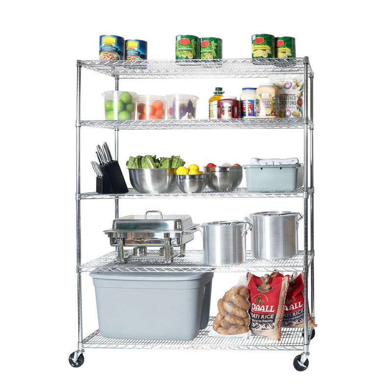 Vancouver Classics 5-Tier Steel Shelving Rack, 60-in x 24-in x 72-in V3