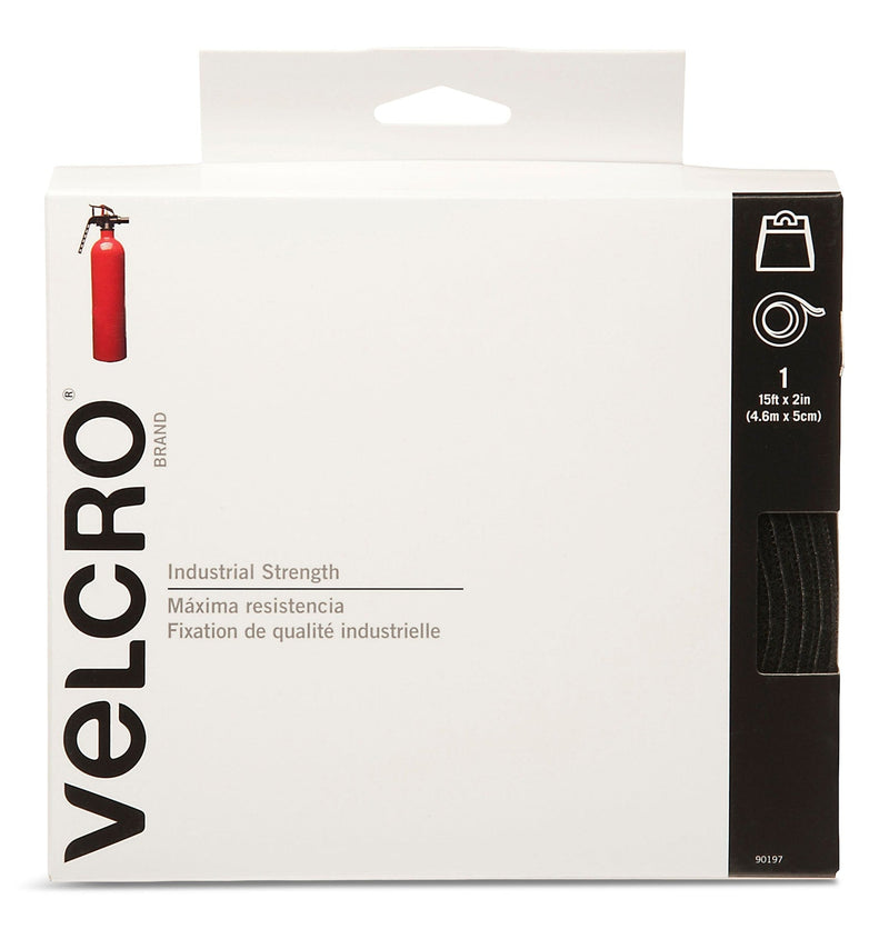 Velcro Industrial Strength Tape, Black, 15 ft x 2 in T6