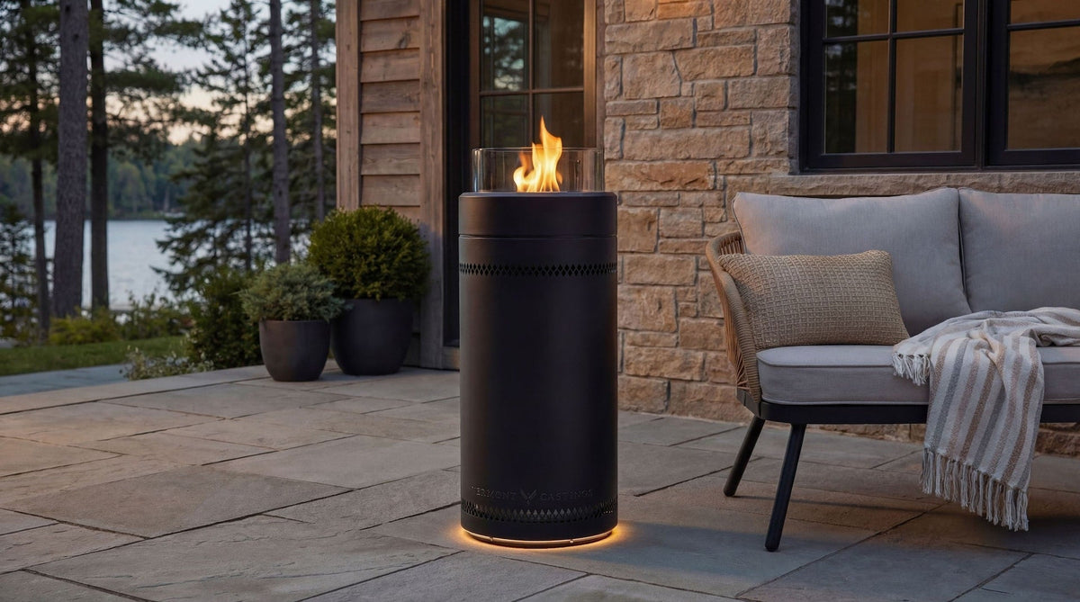 Vermont Castings LP Gas Fire Column with LED Glow Ring
