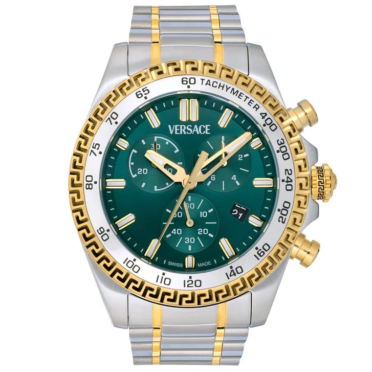 Versace Chrono X Green Dial Men's Watch J7