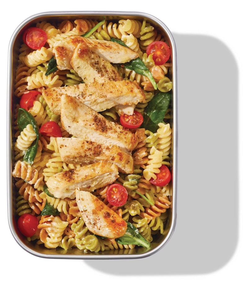 Vida by PADERNO 1-Compartment Stainless Steel Bento Lunch Box Food Storage Container with Leakproof Lid, Blue, 1.3-L L9