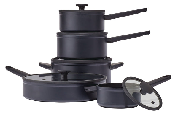 Vida by PADERNO 10-Piece Non-Stick Cookware Set, Black, Vida by PADERNO Non-Stick Cookset, Blue, 8-pc, Vida by PADERNO Aluminum Non-Stick Frypan,... J8