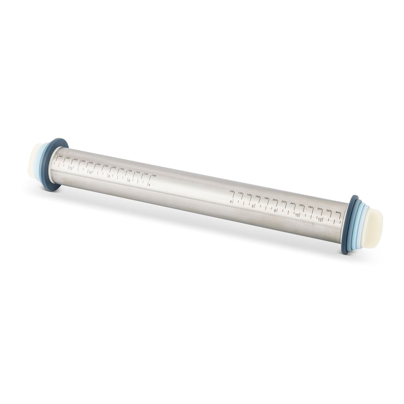 Vida by PADERNO Adjustable Stainless Steel Rolling Pin with Thickness Rings T6