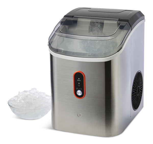Vida by PADERNO Countertop Soft Nugget Ice Maker, 33-lb Ice/Day, Stainless Steel B6