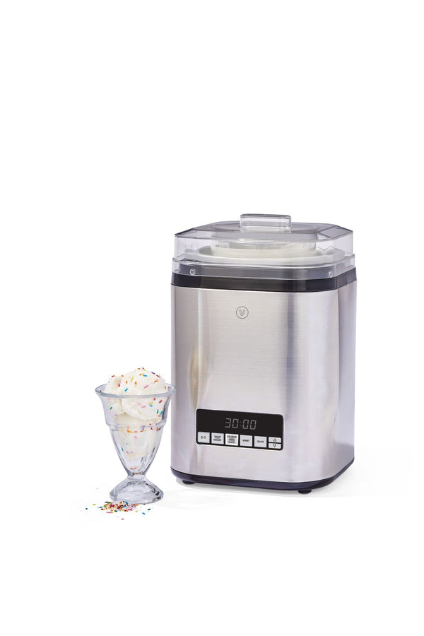 Vida by PADERNO Digital Ice Cream Maker, 4-in-1 Ice Cream & Frozen Treat Maker, Stainless Steel, 1.9-L H6