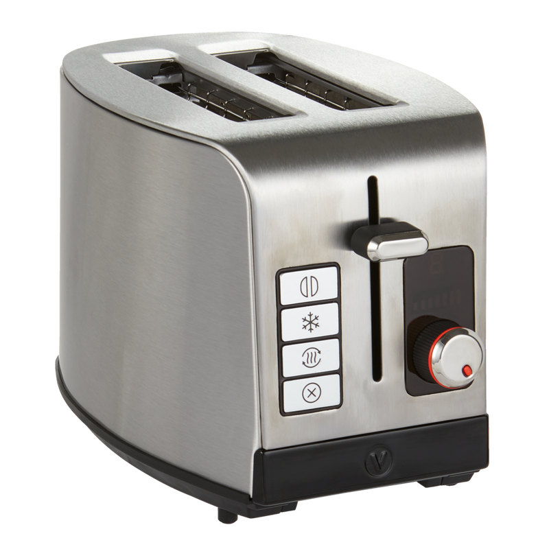 Vida by PADERNO Digital Stainless Steel Toaster, 2-Slice I2