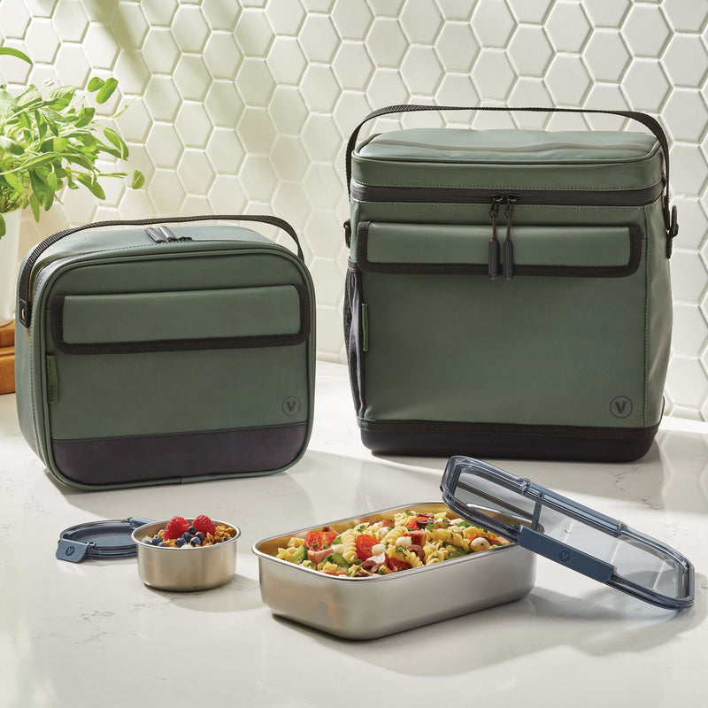 Vida by PADERNO Insulated Food Storage Lunch Bag, X-Large, Green, BPA-Free L6