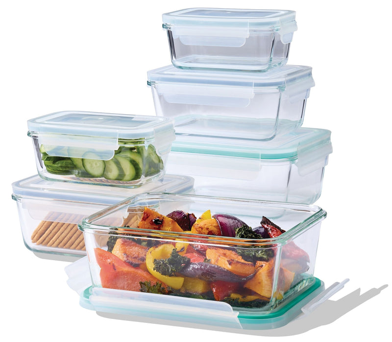 Vida By Paderno Rectangular Glass Food Storage Container Set, 12-pc M0