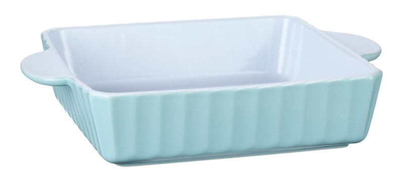 Vida by PADERNO White/Blue Ceramic Square Baking Dish, 9-in L9
