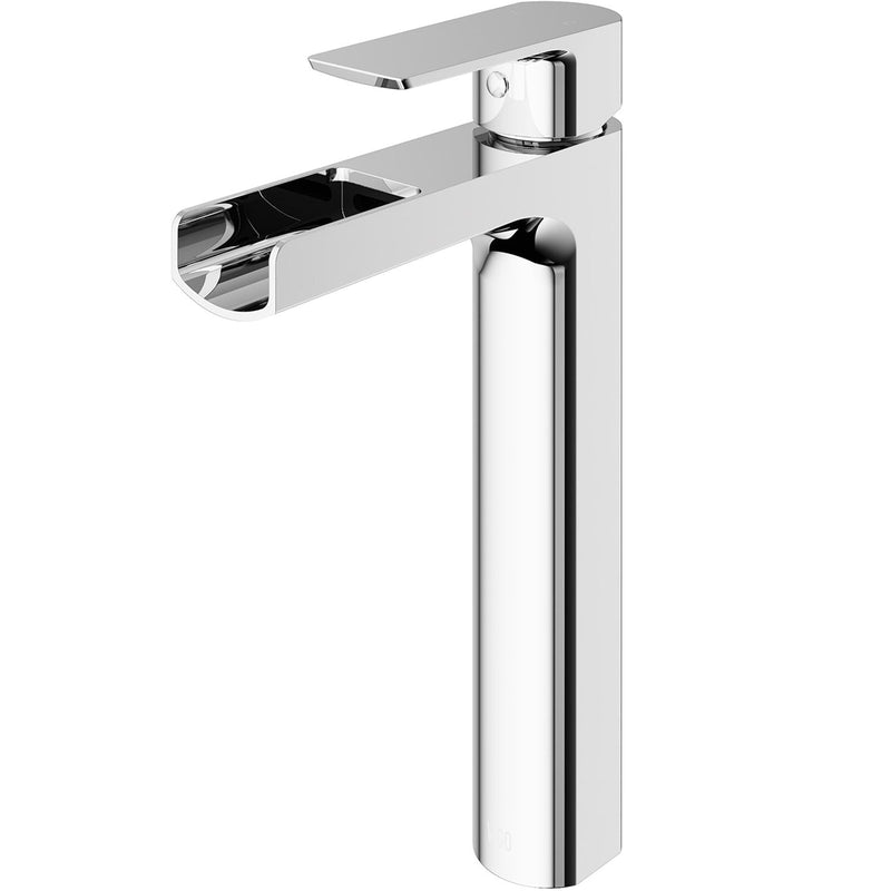 VIGO Amada Single Handle Vessel Single Hole Bathroom Sink Faucet, WaterSense Certified, Chrome C4