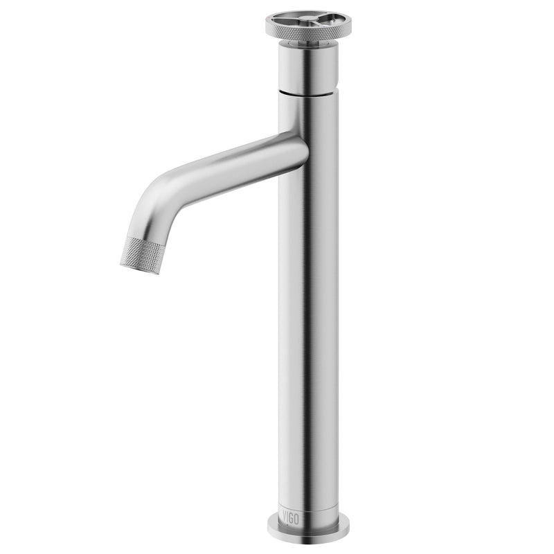 VIGO Cass 12-in Vessel Bathroom Faucet, Various Finishes M4