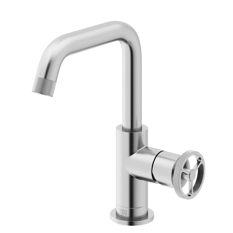 VIGO Cass 9-in Single-Hole Bathroom Faucet, Various Finishes R5