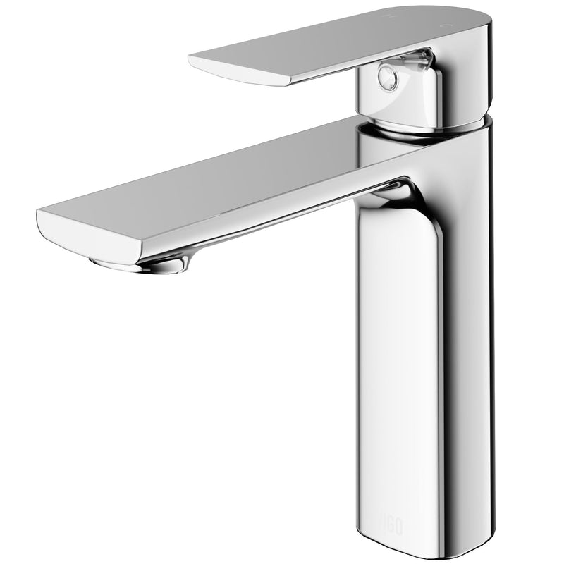 VIGO Davidson Single Handle Single Hole Bathroom Sink Faucet, WaterSense Certified, Chrome Y5