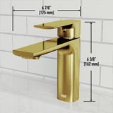 VIGO Davidson Single Handle Single Hole Bathroom Sink Faucet, WaterSense Certified, Matte Gold