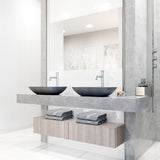 VIGO Duomo Gothic ConcretoStone 18x13-in Deep Grey Bathroom Sink/Basin with Rectangular Vessel