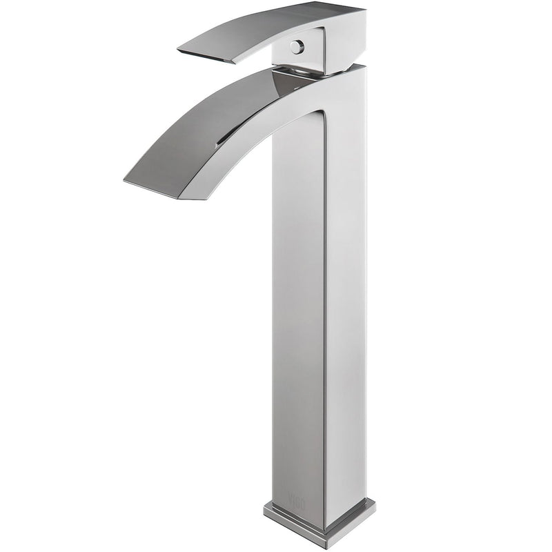 VIGO Duris Single Handle Single Hole Bathroom Sink Faucet, WaterSense Certified, Chrome X3
