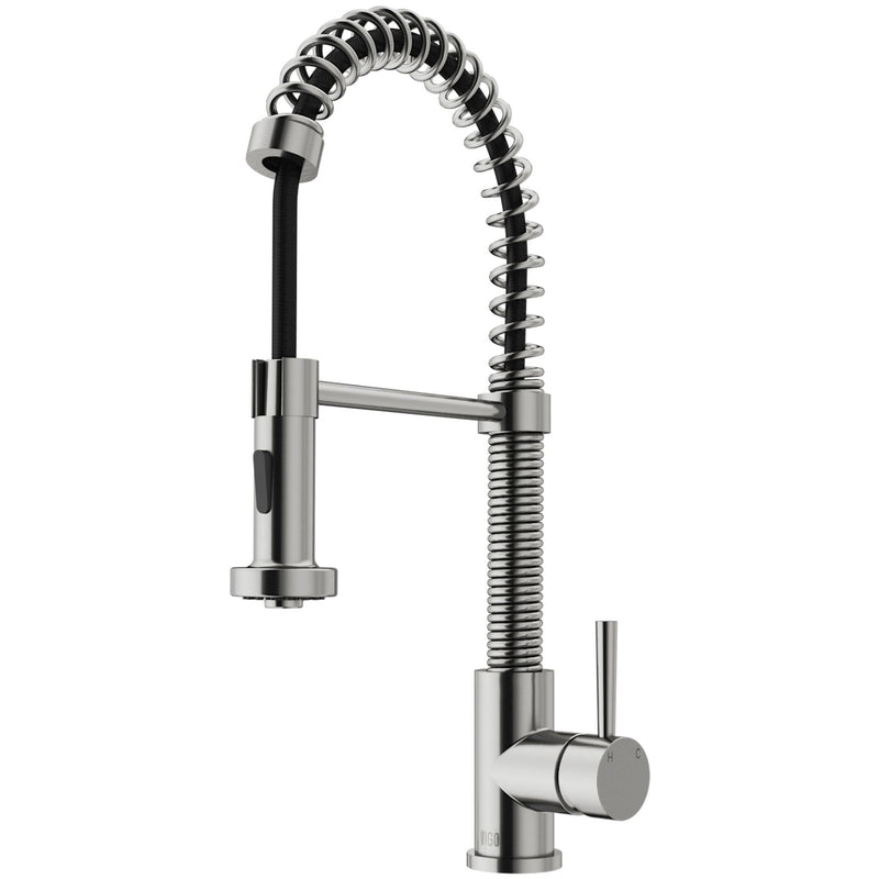 VIGO Edison Pull-Down Spray Kitchen Faucet, Stainless Steel K9