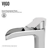 VIGO Glass Grey Onyx Bathroom Sink/Basin Set with Niko Faucet and Rectangular Vessel