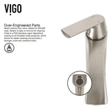 VIGO Glass Oceania Blue Bathroom Sink/Basin Set with Linus Faucet and Round Vessel