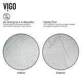 VIGO Glass Simply Silver Bathroom Sink/Basin Set with Duris Faucet and Round Vessel
