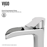 VIGO Glass Turquoise Water Bathroom Sink/Basin Set with Niko Faucet and Rectangular Vessel