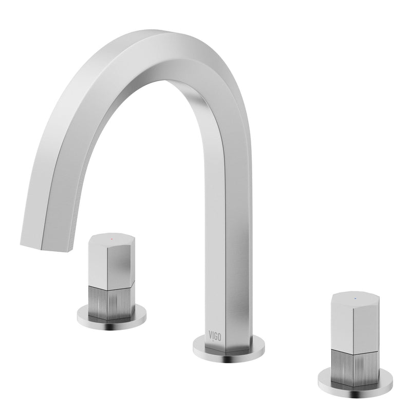 VIGO Hart 9-in 2-Handle Arched Bathroom Faucet, Various Finishes W9