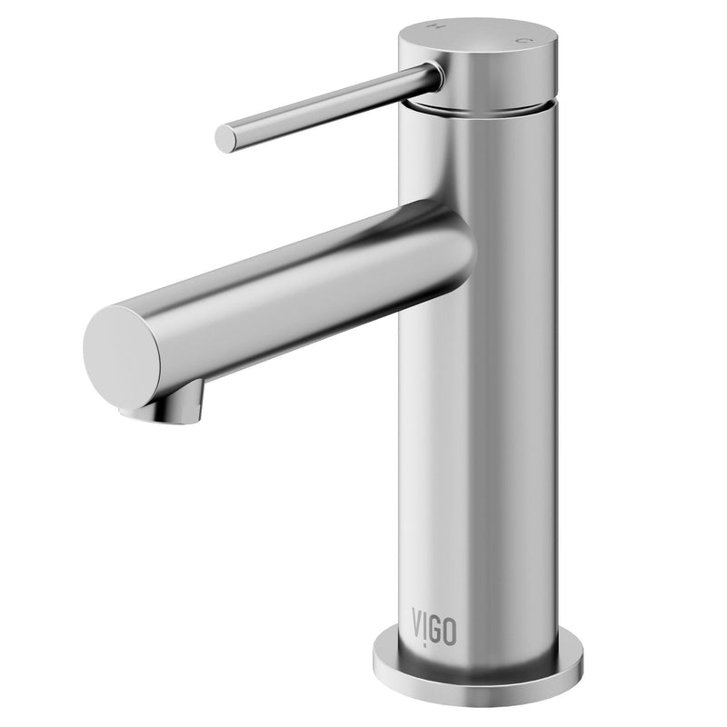 VIGO Jewel 6-in Single-Hole Bathroom Faucet, Various Finishes G2