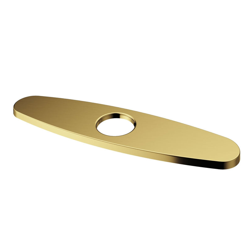 VIGO Kitchen Sink Faucet Hole Cover Deck Plate For 1 or 3 Hole, Matte Brushed Gold, 10-in A8