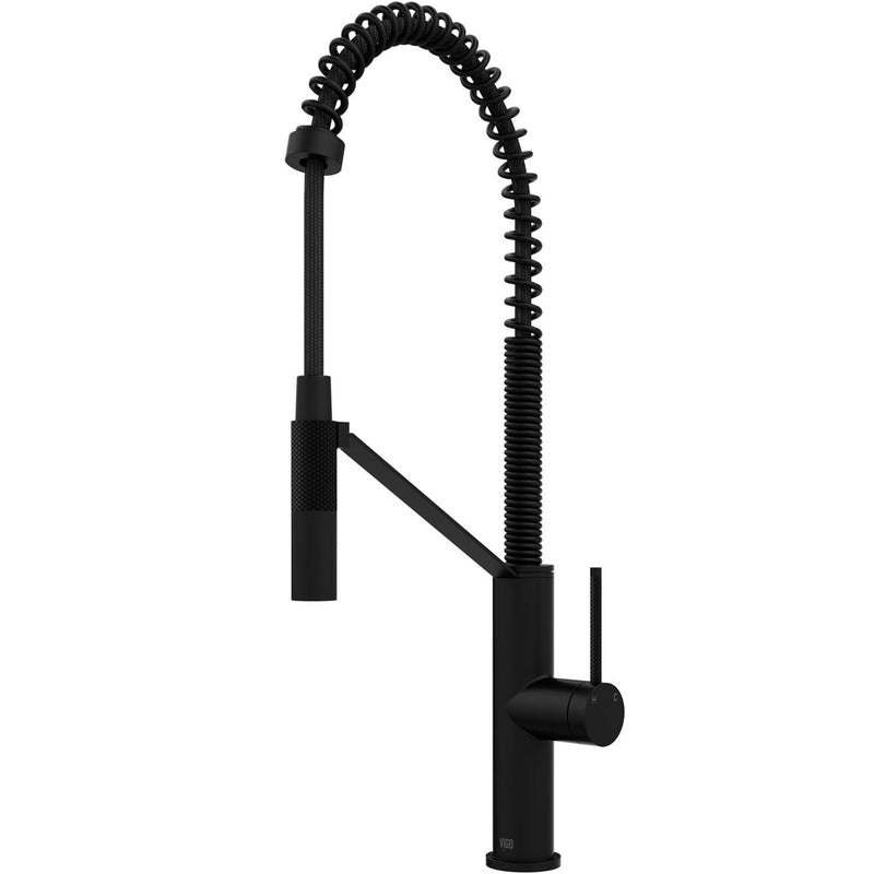 VIGO Livingston Magnetic Kitchen Faucet with Cfiber Technology, Matte Black K2