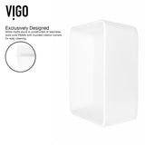 VIGO Marigold MatteStone White Bathroom Sink/Basin Set with Matte Black Linus Faucet and Rectangular Composite Vessel