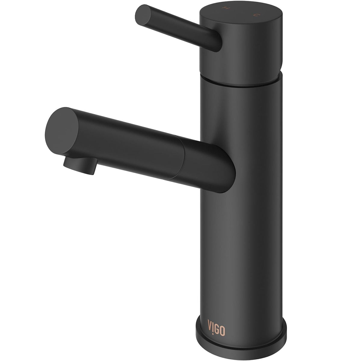 VIGO Noma Single Handle Single Hole Bathroom Sink Faucet, Matte Black,