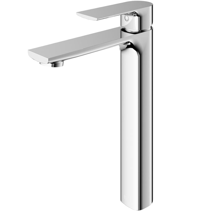 VIGO Norfolk Single Handle Vessel Single Hole Bathroom Sink Faucet, WaterSense Certified, Chrome, P4