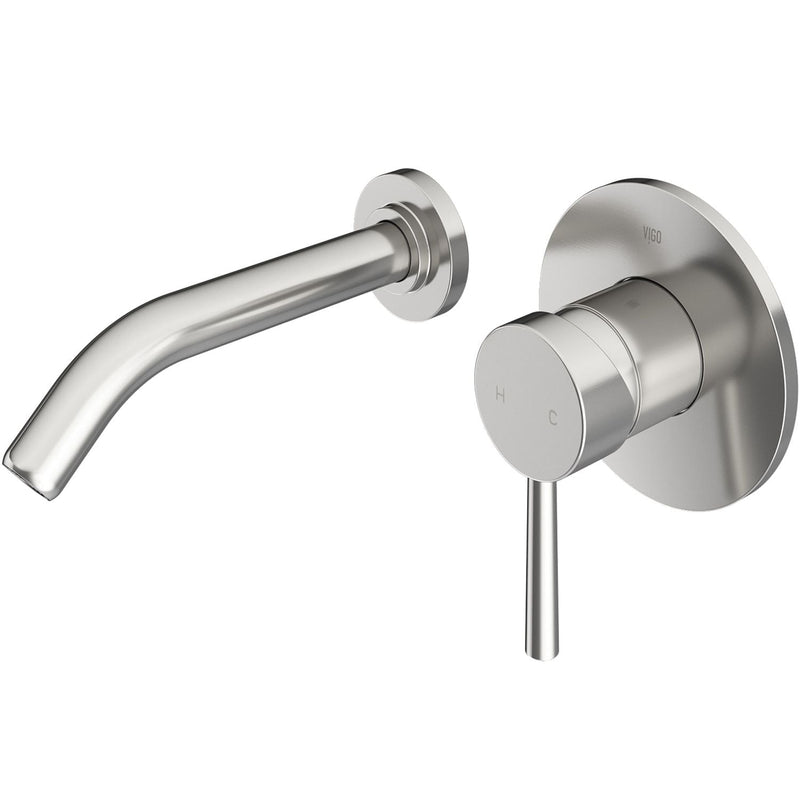 VIGO Olus Wall Mount Bathroom Faucet, WaterSense Certified, Brushed Nickel G3