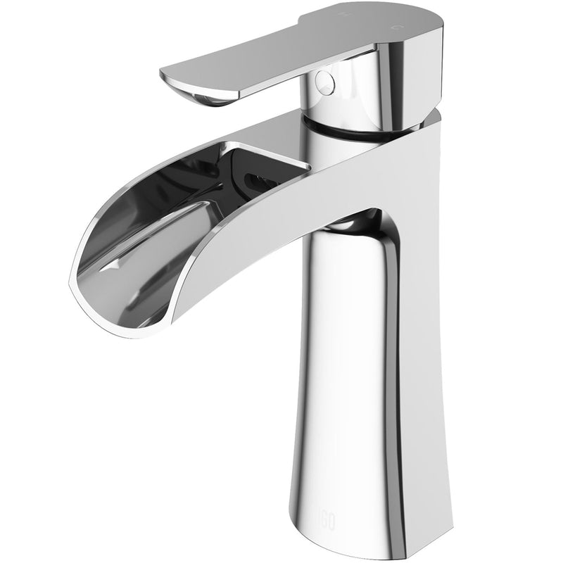 VIGO Paloma Single Handle Single Hole Bathroom Sink Faucet, WaterSense Certified, Chrome X3
