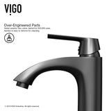 VIGO Penela Single Handle Single Hole Bathroom Sink Faucet, Matte Black,