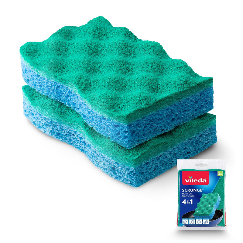 Vileda Scrunge Multi-Use, Non-Scratch Scrub Sponge, 2-pk Q5