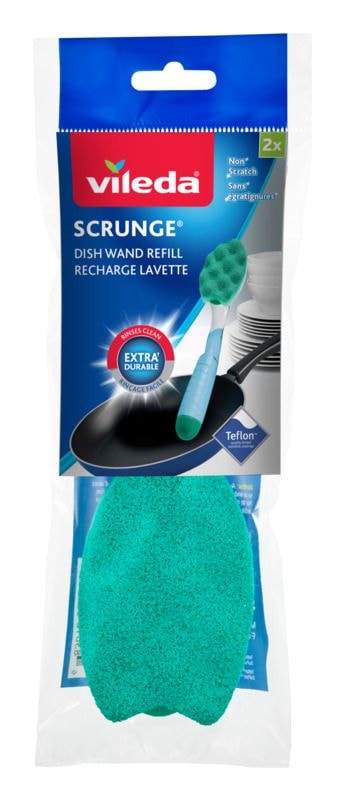 Vileda Scrunge Multi-Use Sponge Dishwand Refills, 2-pack L6