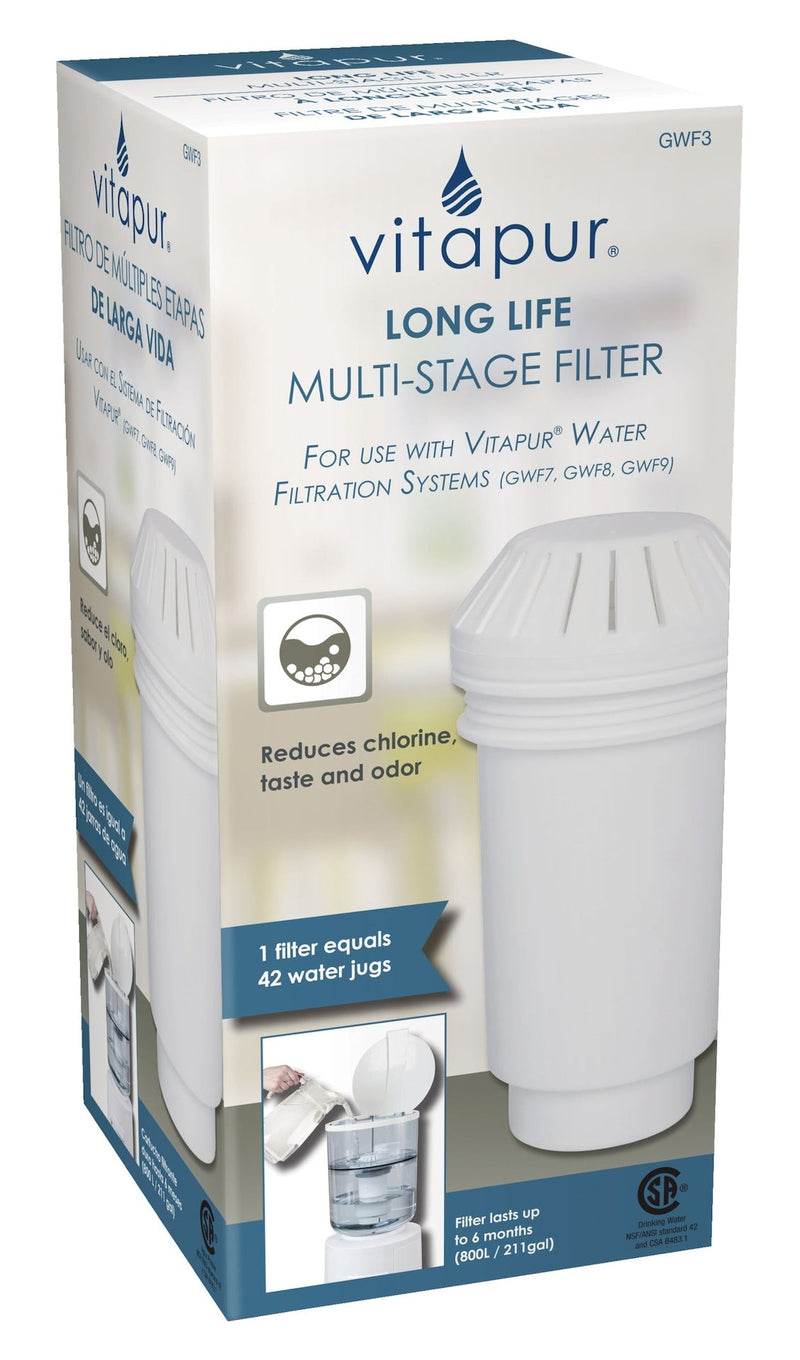 Vitapur Long Life Multi-Stage Replacement Filter For Vitapur Water Filtration Systems GWF7, GWF8, GWF9 V4