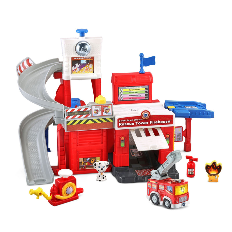 VTech Go! Go! Smart Wheels Race Rescue Firehouse Track, French O4
