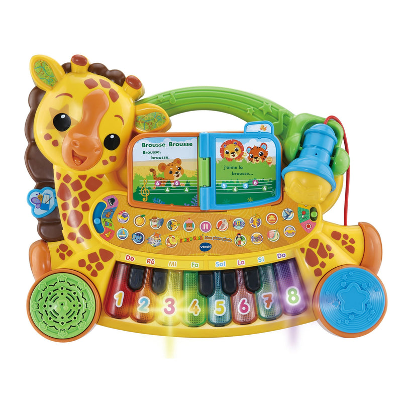 VTech Zoo Jamz Giraffe Piano (French Version), Battery Operated, Microphone included R3