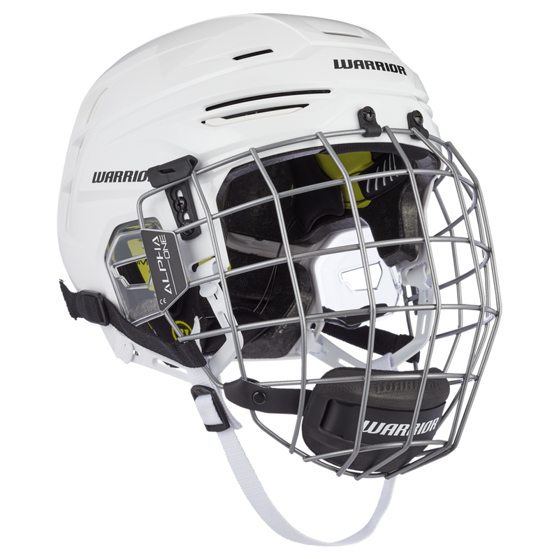 Warrior Alpha Pro Senior Hockey Helmet & Cage Combo, White Y8