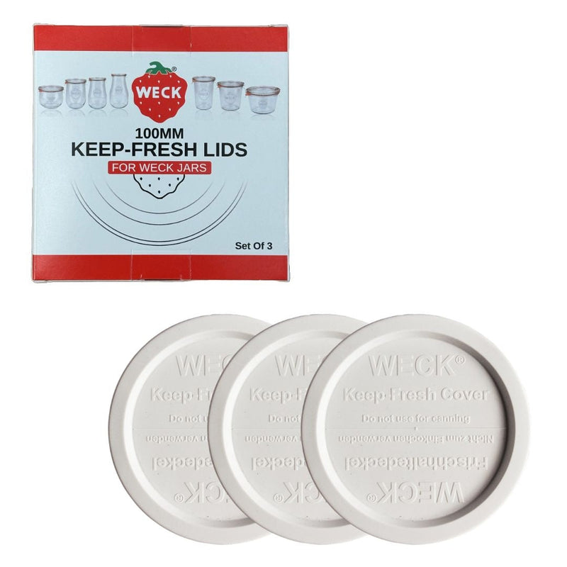 Weck 100mm Keep Fresh Lids for Weck Jars, BPA-Free, 3-pk X7
