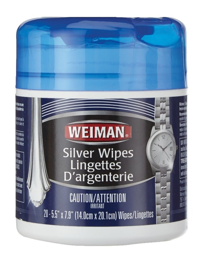 Weiman Silver Wipes, for Sterling Silver, Silver Plate & Fine Antique Silver, 20-pk P5