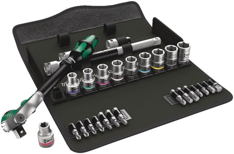 Wera 1/2-in Drive Socket Set, SAE, 28-pc C8