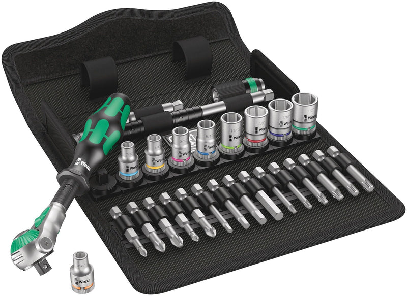 Wera 1/4-in Drive Socket Set, SAE, 28-pc W5