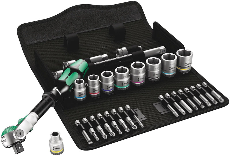 Wera 3/8-in Drive Socket Set, SAE, 29-pc B6